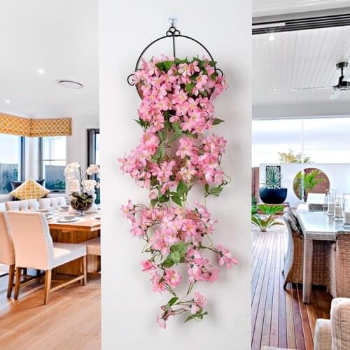 Artificial winter jasmine Wall hanging living room wall decoration of false flowers Indoor Chloridopsis vines hang vines green