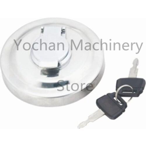 Stainless Steel Fuel Tank Cap Diesel Cover For Kobelco Excavator SK200-8 YN20P01034P2 2444R1047