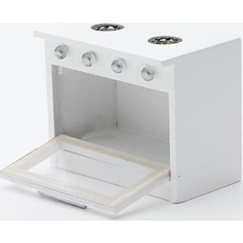 1:12 Dollhouse White Cooker Stove Modern Miniatures Kitchen Furniture Gift for