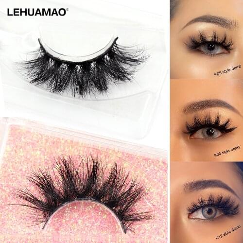 LEHUAMAO Lashes 3D Mink Eyelashes Thick Fluffy Soft Eyelash Extension High Volume Natural False Eyelashes Makeup Mink Eye Lashes