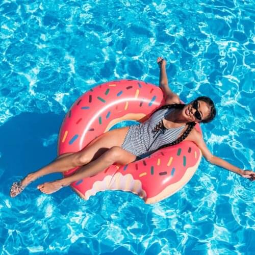 Summer Seat Ring Toy Buoy Mattress Thickened PVC Summer Float Toy for Adults Inflatable Donut Swimming Ring Swimming Accessories