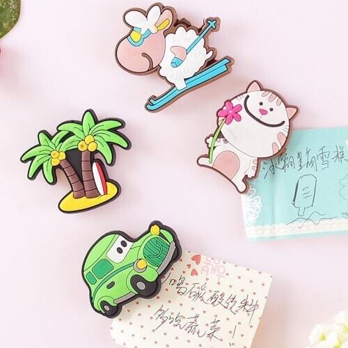 Cartoon Animal Magnet Refrigerator Stickers Cute Creative Send Message Microwave Oven Seamless Decorative Stickers Home Decor