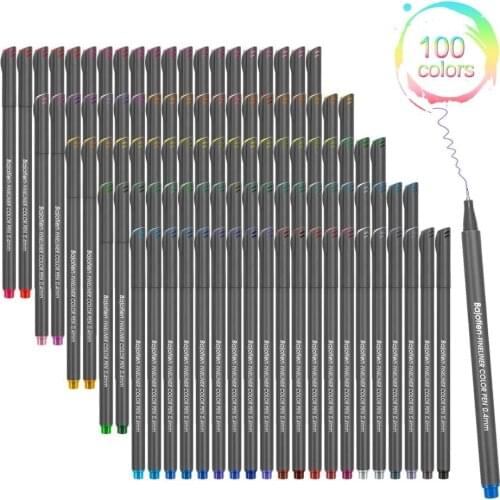 Art Markers Fineliner Pen Sketch Needle Hand Drawing Pigma Water-Based Graffiti 12 24 36 48 60 100 Colors Fine Line Hook Drawing