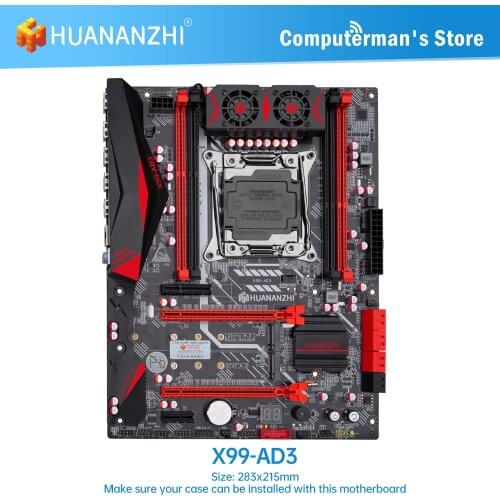 HUANANZHI X99 AD3 X99 Motherboard Intel XEON E5 LGA2011-3 All Series DDR3 RECC Non-ECC Memory supports NVME NGFF Workstation