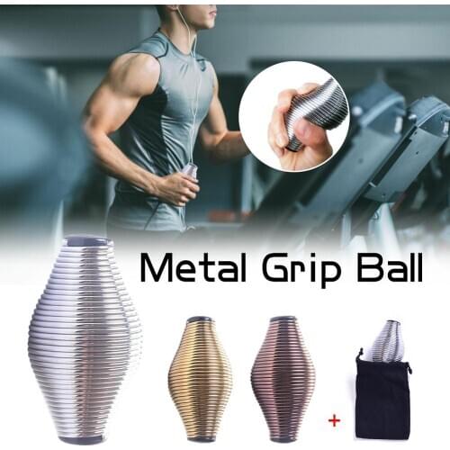 Metal Fitness Hand Expander Gripper Strengthen Exerciser Trainer Stress Power Ball Egg Hand Grip Powerball Forearm Exerciser