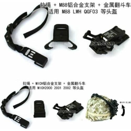 New Tactical metal aluminum Mich/m88 base mount & amp metal NVG helmet loading and pulling rope