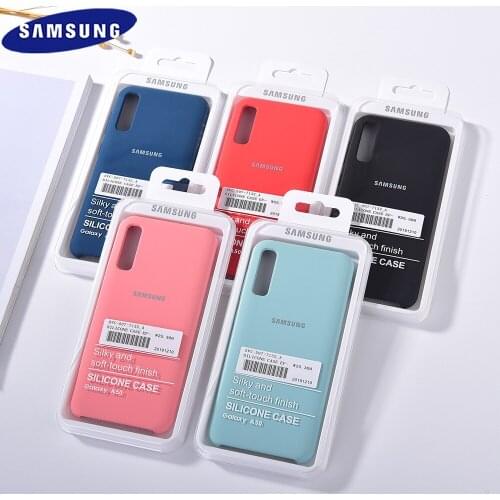 Original Samsung Galaxy A50 A70 A40 A30 A20 Phone Case High Quality Soft Silicone Cover Samsung A50S A70S A30S Protective Shell
