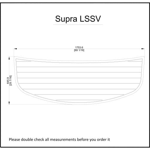 Supra LSSV Swim Platform Pad Boat EVA Teak Decking 1/4" 6mm