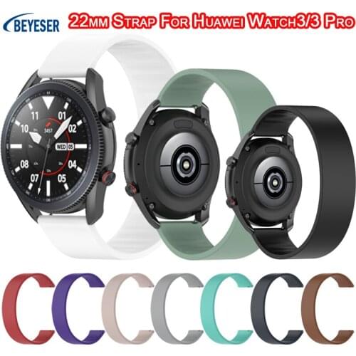 22MM Silicone Elastic Strap For Huawei Watch3/3 Pro Bracelet For Samsung Gear S3 Classic/S3 Frontier Watchband Wristband New