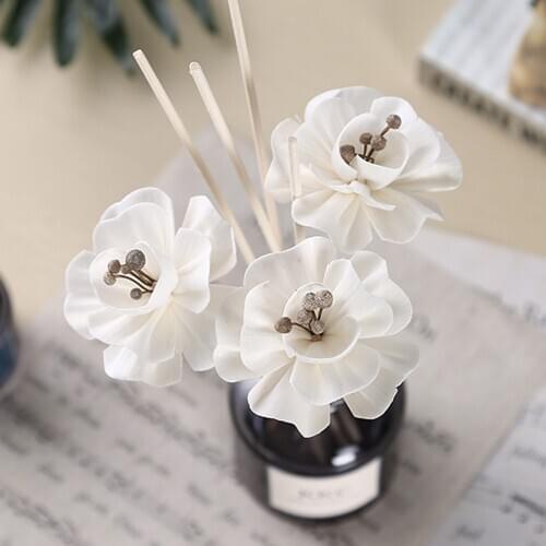 5/6/10/50pcs Flower Rattan Reed Diffuser Non-fire Replacement Refill Sticks Home Living Room Aromatic Incense Decor Ornaments