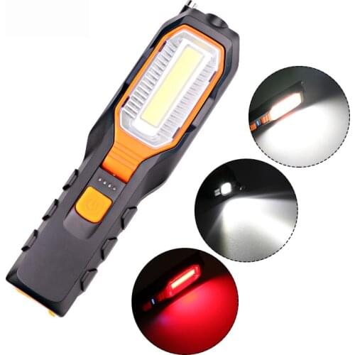 D2 COB LED Flashlight Rechargeable Portable Lantern USB Working Light Flexible Work Magnetic Lamp Emergency Camping Light Torch