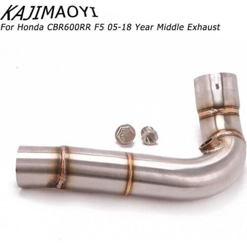 Motorcycle Exhaust For Honda CBR600RR F5 2005 - 2018 CBR 600RR Escape Muffler Modified Middle Tube Link Pipe Eliminator Enhanced