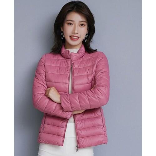 2021 Winter Jacket women Short Womens Parkas Outerwear Solid color Hooded Coats Zipper Female Slim Cotton Coats Tops