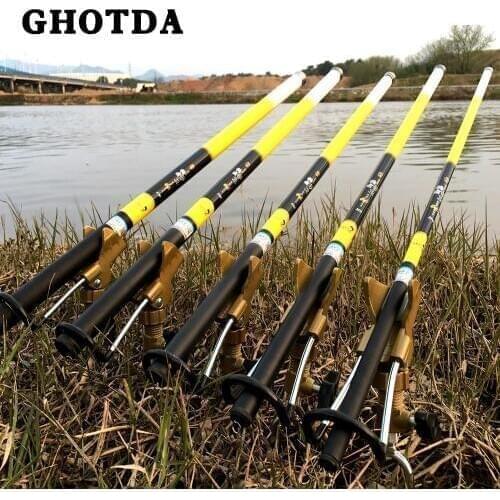 GHOTDA Stream 2.7m-6.3m Hard Telescopic Fishing Rod for Carp Fishing With Extra Top-two Tips