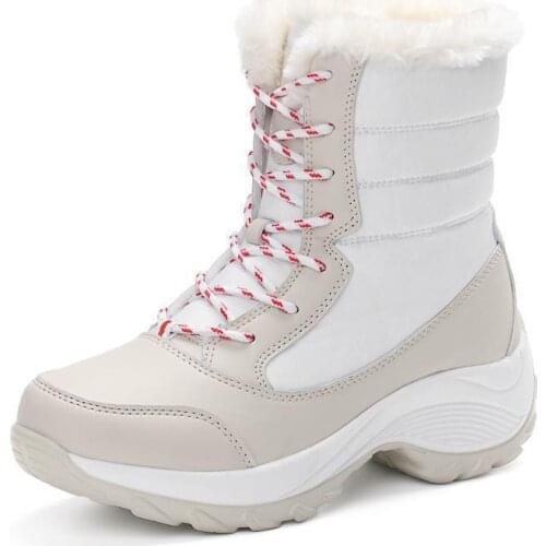 2021 Winter fashion and leisure new high-top warm womens shoes snow boots plus velvet cotton boots