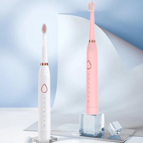 Lunabeefy Sonic Electric Toothbrush USB Fast Charging Adult Waterproof Smart Toothbrush Ultrasonic Automatic Cleaning Toothbrush