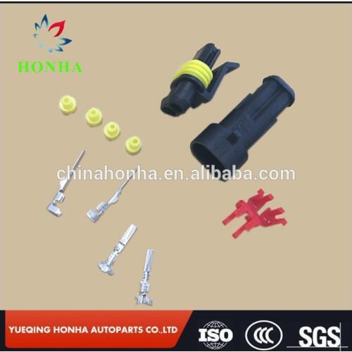 282104-1 282080-2 2 Pin Female Male AMP SuperSeal Waterproof Electrical Automotive Connector Plug For Car
