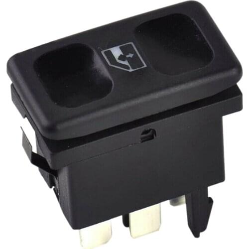 3PCS Car Black Plastic Metal Power Window Control Switch Button 191959855 BDP605 for Golf Jetta MK2 1985 -1987 1988 1989