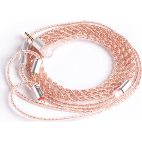 KBEAR 4 core Copper cable metal interface 2 pin/QDC/MMCX with 3.5MM Connector for KBEAR KB06 ZSX ZS10 PRO C12 CA16