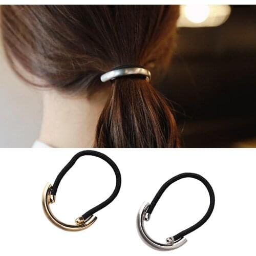 DakunhuiLC High Quality Elastic Hair Band Steel ring Gum for Hair scrunchy Women Hair Accessories Girls Hair Rope Headband