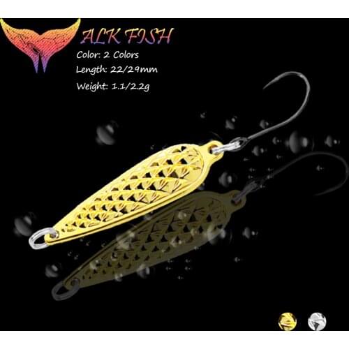 WALK FISH 1PCS 1.1g/2.2g Sequin Spoon Bait Sinking Fishing Lures Metal Bait Hard Bait Treble Hook Wobbler Jigging Fishing Tackle