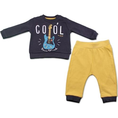 Jaju Baby, Yellow-Black Guitar print, Cool Set of 2