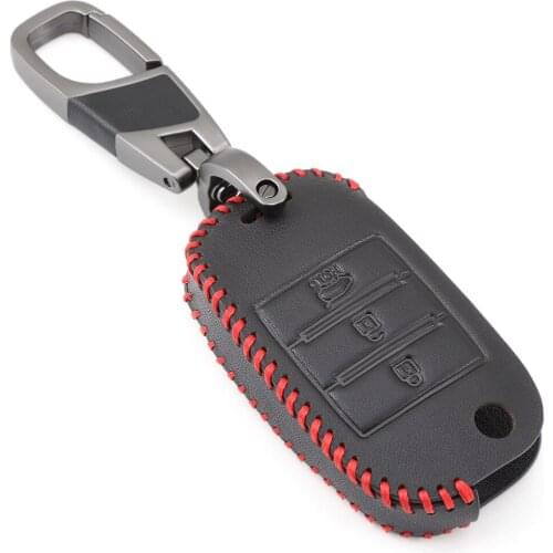Leather Flip Folding Key Case For KIA Sid Rio Soul Sportage Ceed Sorento Cerato K2 K3 K4 K5 key Set Remote Cover