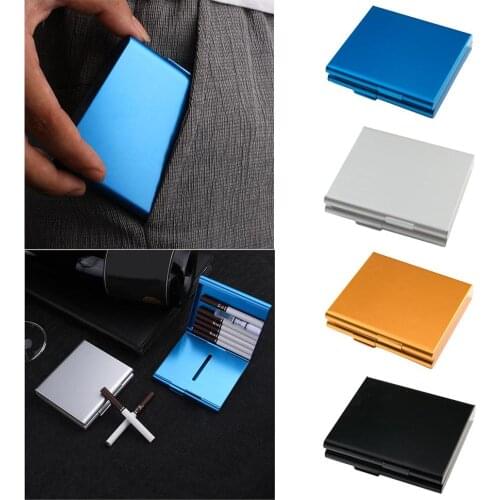 Creative Aluminum Alloy Cigarette Case Ultra-thin Folio Cigarette Case Metal Cigarette Case Can Hold 20Cigarettes Put Into Pocke