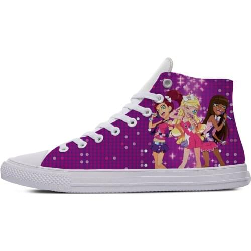 Anime Cartoon LoliRock Hot Cute Fashion Casual Cloth Shoes High Top Breathable Lightweight Sneakers 3D Print For Men Women