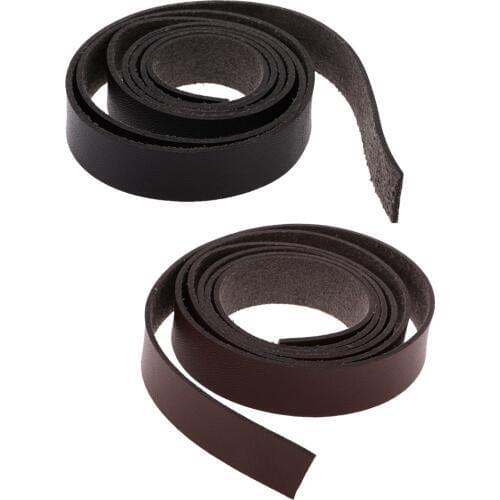 2 Meters x 1.5cm DIY Crafts PU Leather Strap Strip for Leather Crafts Belt Handle Bag Accessories, Durable and Sturdy