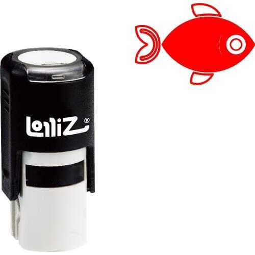 LolliZ Biomorphic Animal Symbol Series Design #103 Self-Inking Rubber Stamp