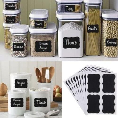 36pcs 42 x 27mm reusable stickers label for use on candy jam jars can snack nut storage box container write with chalk