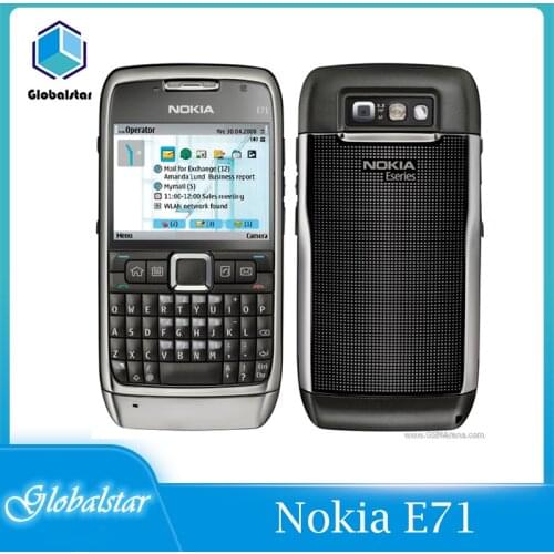 Nokia E71 refurbished Original E71 Mobile Phone 3G Wifi GPS 5MP cellphone Unlocked E Series english/arabic/russian Keyboard