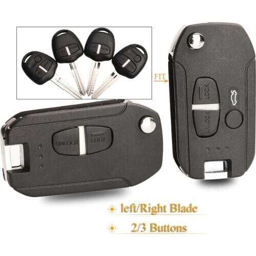 Kutery 2/3 Buttons Modified Remote Car Key Shell Case For Mitsubishi Lancer EX Outlander Grandis Pajero With left/Right Blade