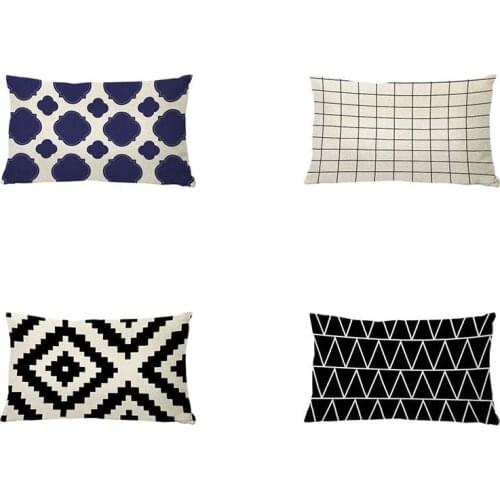 Wholesale Cheap Pillowcase Striped Plus Pillow Cover Rectangle Arrow Trigon Cushion Cover Decorative Office Home Throw Pillows