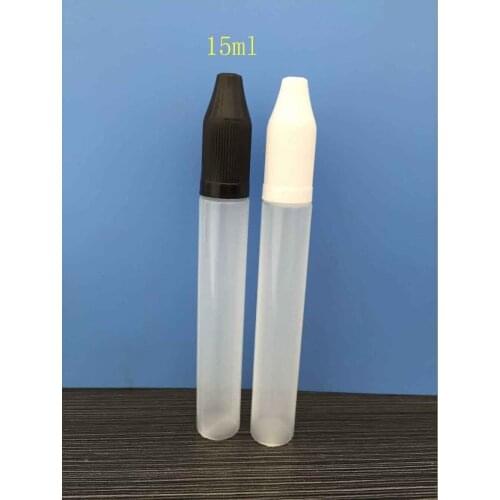 New 15ml Refillable bottle E Liquid Bottles with Dropper Plastic Empty Pen Style Bottle Child Proof Caps 2000pcs/lot