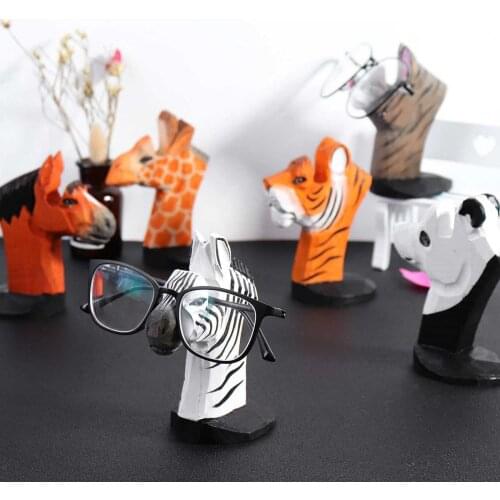 Novelty 3D Animal Wood Carving Sunglass Display Rack Shelf Eyeglasses Show Stand Jewelry Holder for Multi Pairs Glasses Showcase
