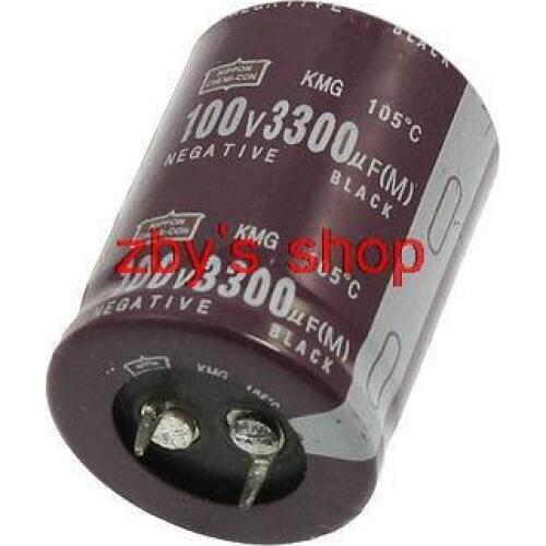 Plastic Housing 3300uF 100V 105 Celsius Degree Aluminum Electrolytic Capacitor