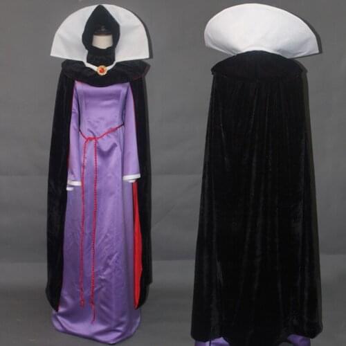 Princess Snow Cosplay Evil Queen Costume Halloween Carnival Ball Gown Adult Women Stage Performance Dress