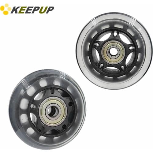Replacement caster wheels,with bearing,transparent polyurethane,2.5/3 inch,mute,wear resistance, trolley, shelf wheels