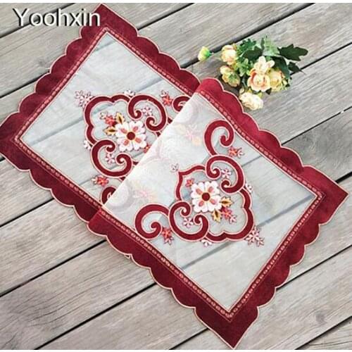 Modern Lace embroidery placemat cup tea coaster mug holder kitchen drink table place mat cloth Crochet glass doily dining pad