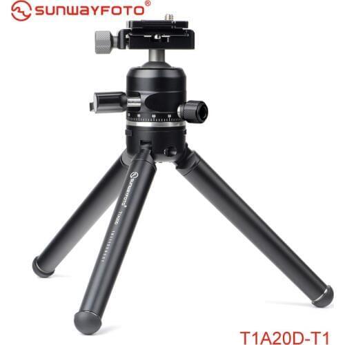 SUNWAYFOTO T1A20D-T Professional Mini Tripod for Camera Stand Para Movil Tripodes Dslr & Phone Accessories with Ballhead & Quick