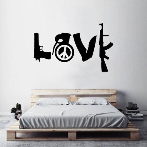 Gun Rifle Vinyl Wall Sticker For Livingroom Decor Decal Bedroom Removable Murals Wall Decals Wallpoof CX2109