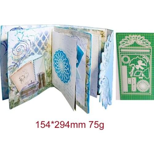 Cutting Dies Large Book Set Round Lace Heart DIY Mold Paper Metal Craft Dies for Card Making Cut Dies 2021 Embossing New Molds