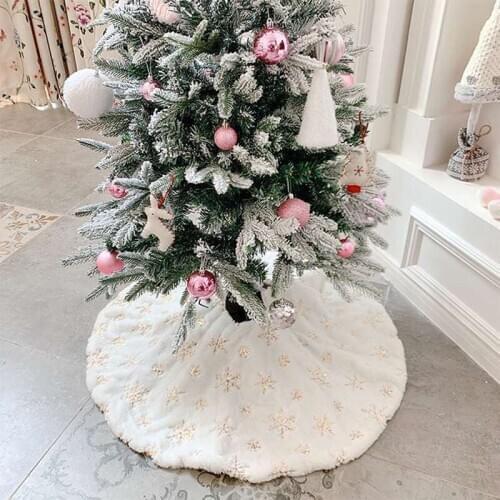 Christmas Tree Skirt Christmas Tree Foot Carpet Tree Skirt Mat Under The Tree Christmas Decorations For Home Snowflak