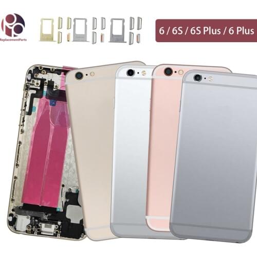 Back Full Housing For IPhone 6 6S plus 6G 6SP 6P Battery Rear Door Cover Middle Frame Chassis + Flex Cable Assembly