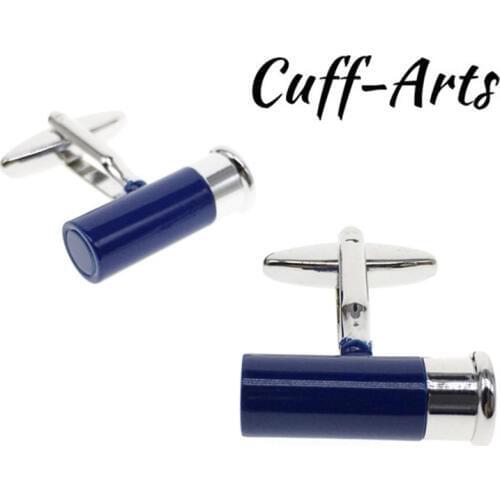 Cuffarts Blue Cartridge Cufflinks With Gift Pouch 2018 Shooting Bullet Present C10014