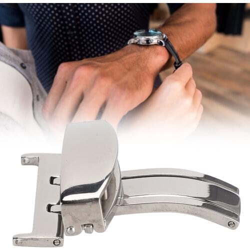 High Quality Watch Clasp Buckle Stainless Steel Single Fold Watchband Clasp Replacement Accessory New