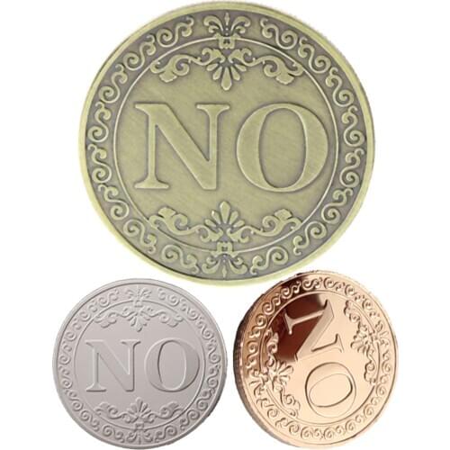 1PCs YES NO Coin Make Decision Commemorative Badge Double Sided Embossed Plating Collection New Year Gift for Home Decoration