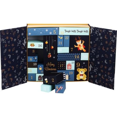 1Pc Christmas Gift Box Advent Calendar Box Countdown Calendar Gift Holder